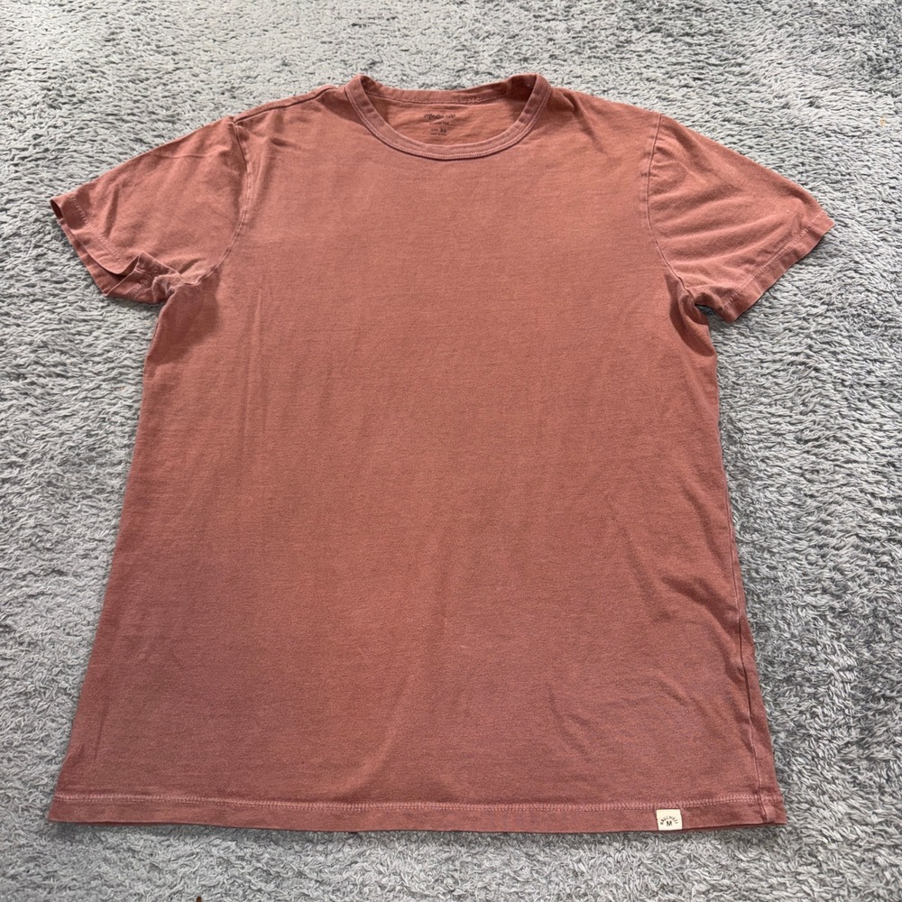 Madewell Mens Allday Crew Neck T-Shirt Size XS Faded Rose Pink Terracotta